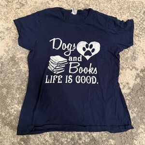 Large dogs and books tshirt